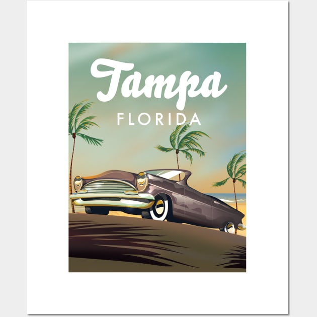 Tampa Florida Travel poster Wall Art by nickemporium1